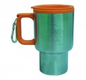 Термокружка 420мл крышка-поилка ручка-карабин